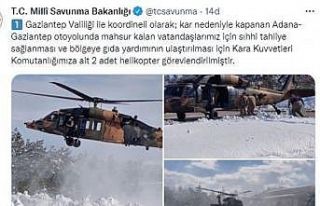Otoyolda mahsur kalanlar için 2 helikopter tahsis...