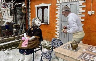 (Özel) Kar’a sevdalı adam yine çıldırdı