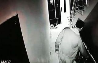 Pes dedirten bisiklet hırsızlığı güvenlik kamerasında