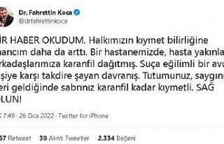 Sağlık Bakanı Koca’dan Düzcelilere teşekkür