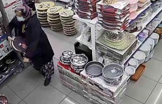 Şalvarlı hırsızlık kameraya yansıdı