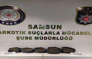 Samsun’da 15 kilogram esrar maddesi ele geçirildi