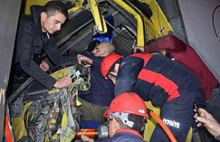 Samsun’da 3 tırın karıştığı zincirleme kaza:...