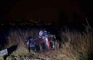 Samsun’da hafif ticari araç takla attı: 1 yaralı