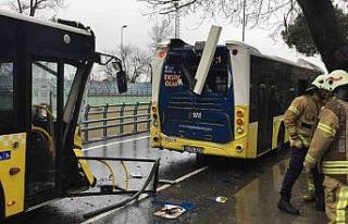 Sarıyer’de İETT otobüsleri çarpıştı: 4 yaralı