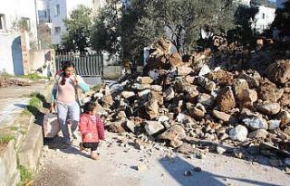 Sarnıç büyük gürültüyle yıkıldı