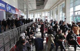 Seferler iptal oldu, terminal doldu taştı