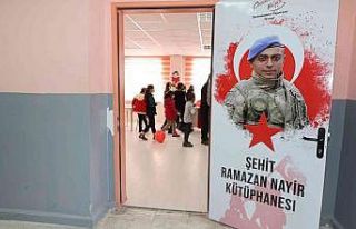 Şehidin ismi okulun kütüphanesinde yaşatılacak