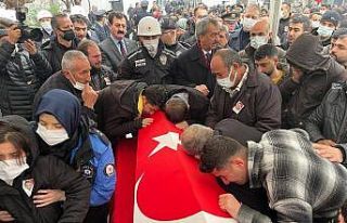 Şehit bekçi için tören düzenlendi