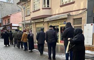 Sıfırın altında sıcaklıkta helva sırası