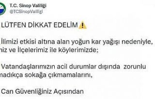 Sinop Valiliği’nden ’sokağa çıkmayın’ çağrısı