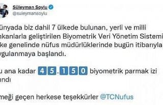 Soylu: “Biyometrik Veri Yönetim Sistemi ile 45...