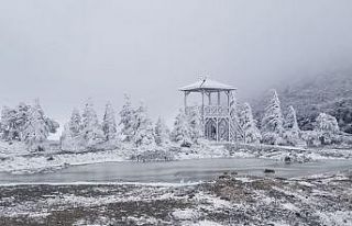 Spil Dağı Milli Parkı beyaza büründü