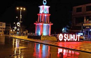 Şuhut’ta sağanak yağış etkisini gösteriyor