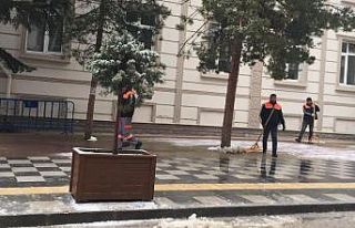 Sungurlu Belediyesi’nden kar mesaisi