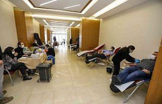 Talas çalışanları kan verdi