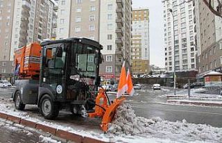 Talas’ta her noktada kış çalışması