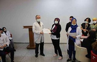 Tavşanlı’da hastane personeline teşekkür belgesi