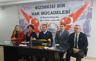 TDP Genel Başkanı Sarıgül, EYT Federasyonu üyeleriyle...