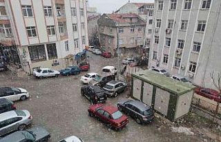 Tekirdağ’da beklenen kar yağışı başladı
