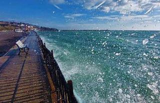 Tekirdağ’da lodos: Tekneler dans ediyor