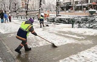 Tepebaşı’nda karla mücadele çalışmaları