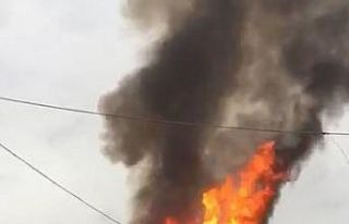 Tokat’ta çatı alev alev yandı