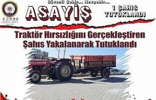 Traktör hırsızı yakalandı