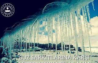 Tunceli Valiliği buz sarkıtlarına karşı uyardı
