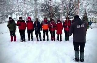 Tunceli’de çığda arama kurtarma tatbikatı