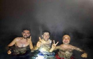 Türkmen Dağı’nın dondurucu soğuğunda kaplıca...