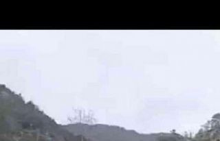 Uçurumda mahsur kalan keçiyi itfaiye kurtardı