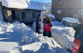 Ulaşım zorluğu çeken ailelere Kızılay ulaştı