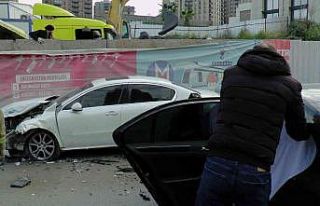 Ümraniye’de yol çalışması kazaya sebebiyet...