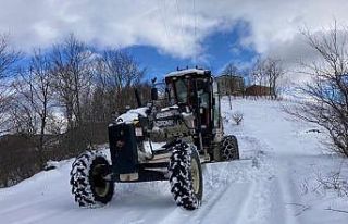 Ünye’de karla mücadele sürüyor