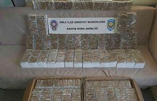 Urla’da kaçak sigara operasyonu