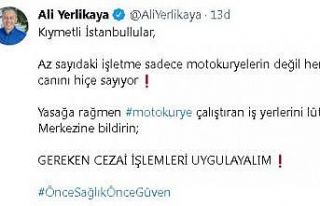 Vali Yerlikaya’dan çağrı: “Yasağa rağmen...