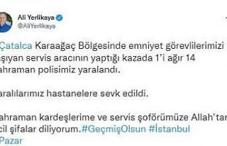 Vali Yerlikaya’dan Çatalca’daki kazaya ilişkin...
