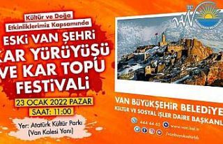 Van Büyükşehir Belediyesinden kartopu festivali