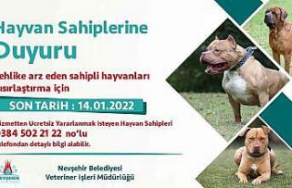 Yasaklı hayvanlar ücretsiz kısırlaştırılacak