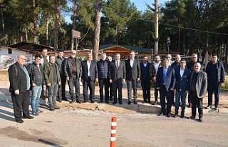 Yayman ve Belediye Başkanları basın mensupları...