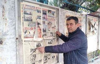 Yerel gazete panosuna çirkin saldırı