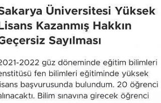 Yüksek lisansı kazandı, üniversite reddetti