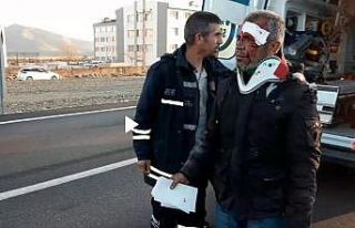 Yüzü gözü kanlar içinde kendisine çarpan aracı...
