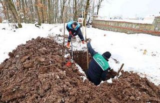 Zorlu kış günlerinde cenaze ve defin hizmetleri...
