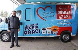 Alaşehir Belediyesinin eskiyen minibüsü ikram aracına...