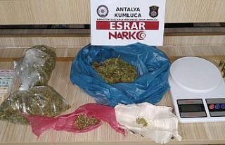 Antalya’da 310 gram esrar maddesi ele geçirildi