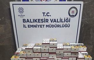 Bandırma’da 40 bin adet makaron ele geçirildi