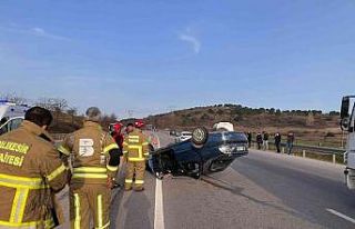 Bandırma’da trafik kazası iki kişi yaralandı