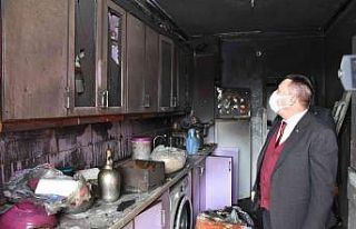 Başkan Beyoğlu’ndan evi yanan aileye destek ziyareti